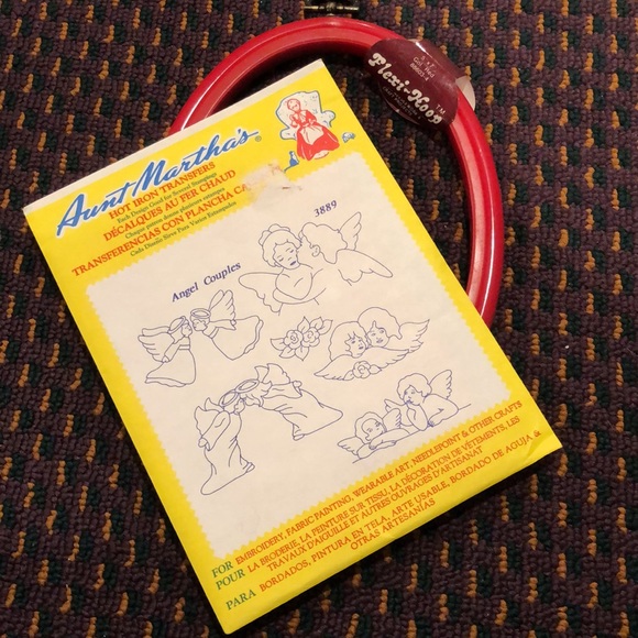 NWT Embroidery Hoop and Angel design transfers for Arts and Crafts - Picture 2 of 16